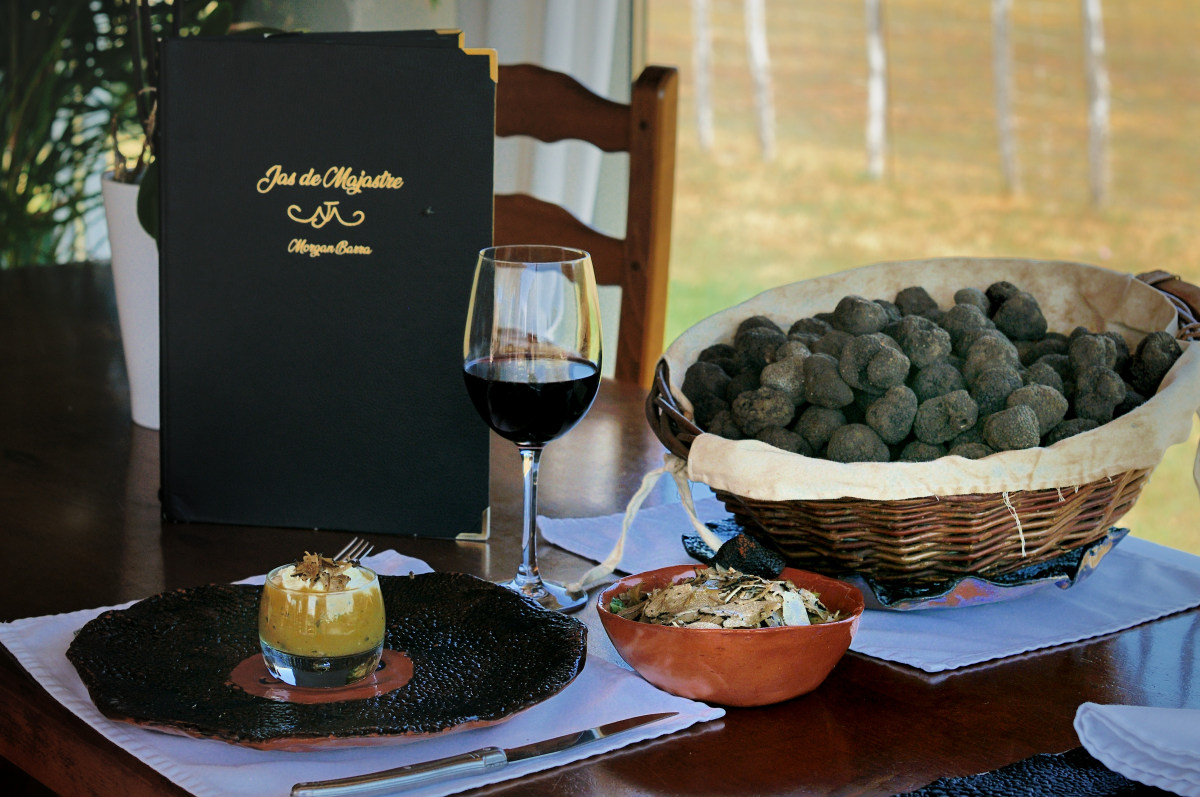 Menu gastgronomique à la truffe, restaurant Jas de Majastre, Bauduen, village du Verdon